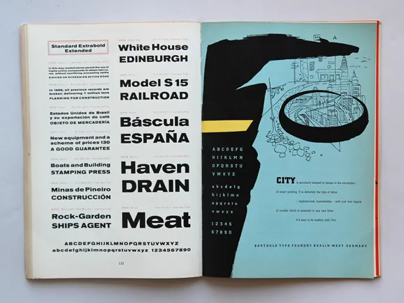 Berthod Type Foundry Specimen 525B