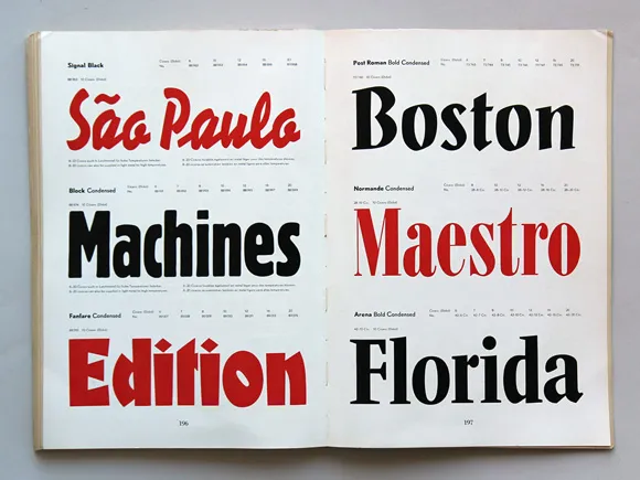 Berthod Type Foundry Specimen 525B