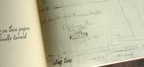 Detail of WAD to RR: a letter about designing type 
