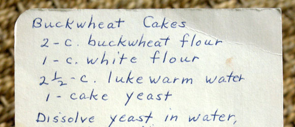 Ginny's Buckwheat Cakes Recipe